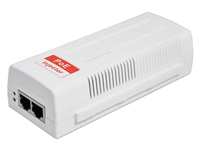 Foto Inyectores PoE compatibles con los estándares 802.3af/at/at+